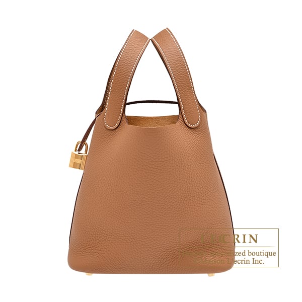 Hermes Picotin Lock bag 18/PM Gold Clemence leather Gold hardware