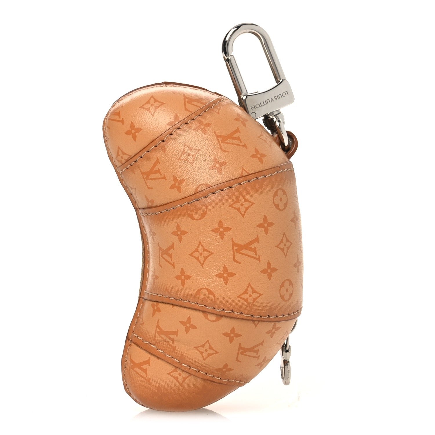 Louis Vuitton Calfskin Monogram LV Croissant Bag Charm Brown