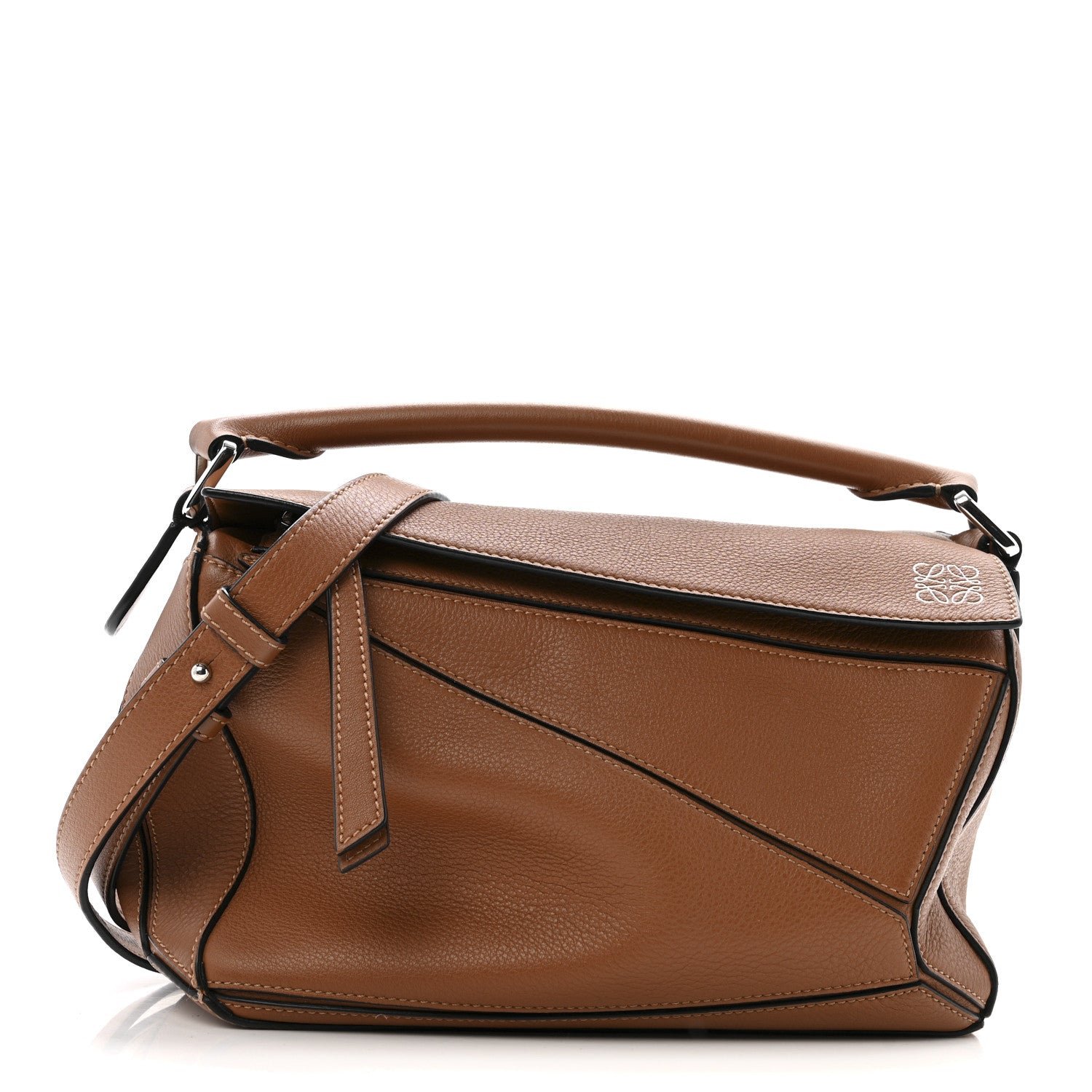 Loewe Calfskin Small Puzzle Bag Tan