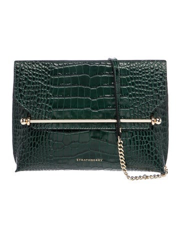 Embossed Leather Crossbody Bag
