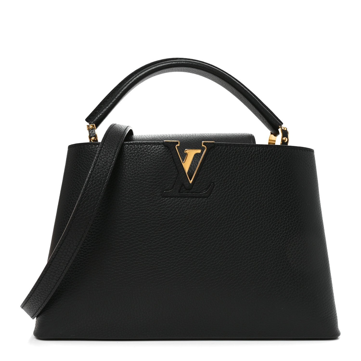 Louis Vuitton Taurillon Capucines PM Black