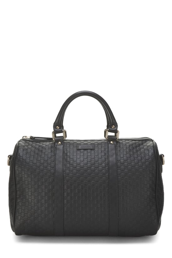 Black Microguccissima Leather Joy Boston Handbag