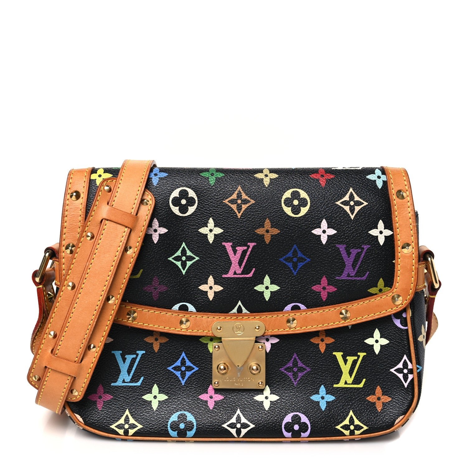 Louis Vuitton Monogram Multicolor Sologne Black