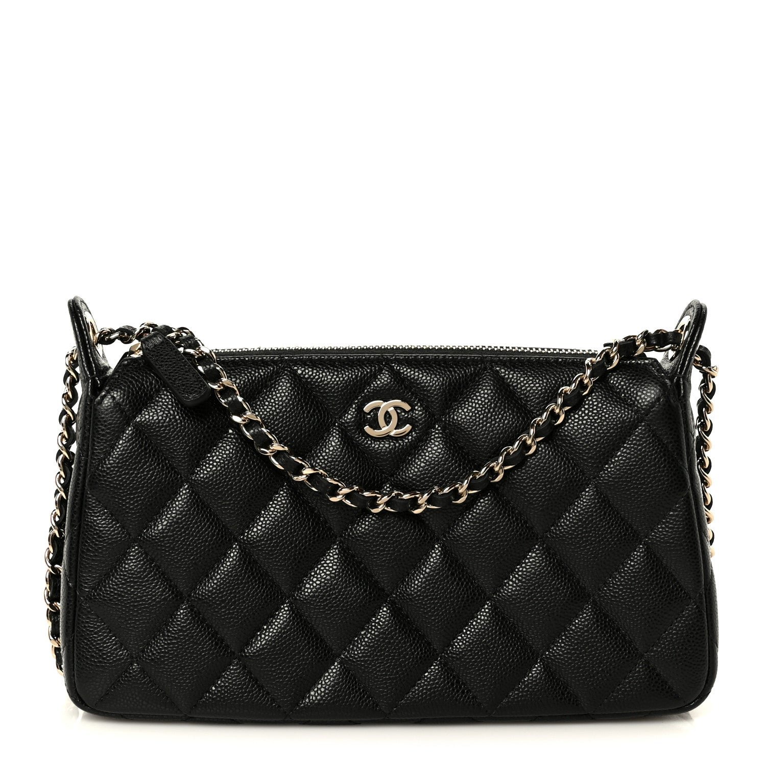 Chanel Caviar Quilted Purse With Chain Black