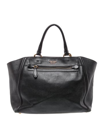 Tessuto Nylon City Calf Leather Tote