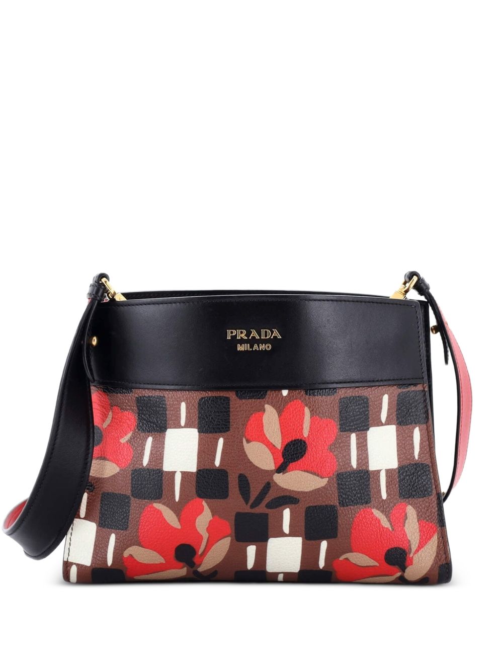 Bibliotheque Shoulder Bag Printed Leather Small crossbody bag