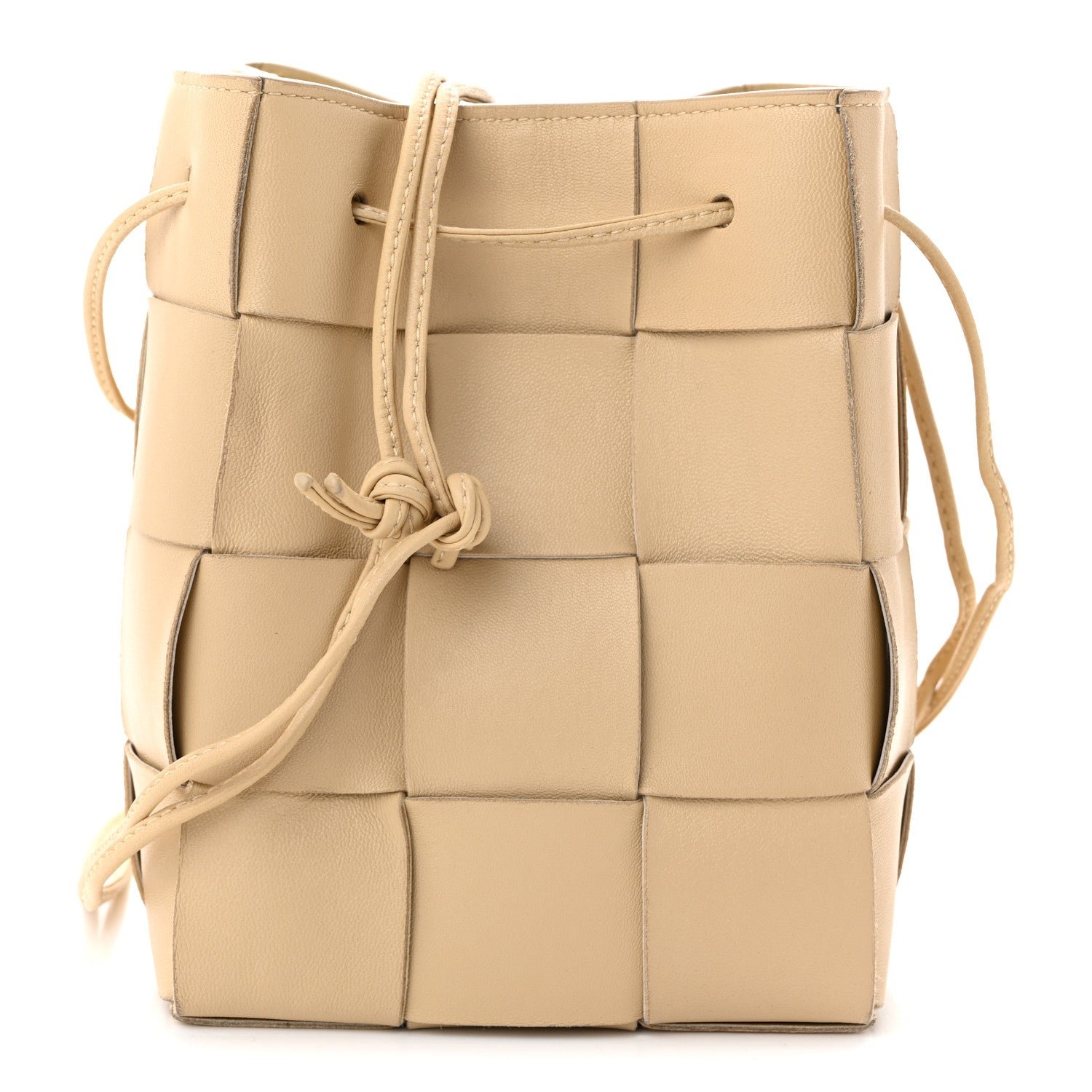 Bottega Veneta Nappa Maxi Intrecciato Small Cassette Bucket Bag Porridge