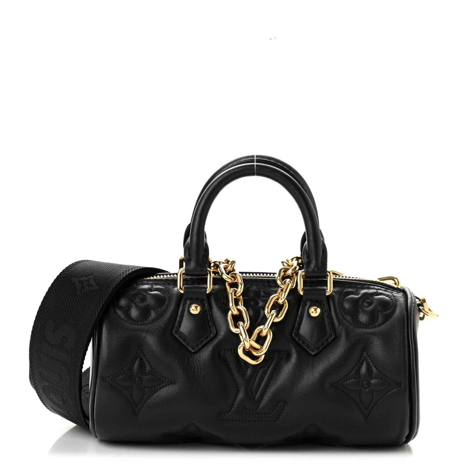 Louis Vuitton Louis Vuitton Calfskin Bubblegram Papillon BB Black