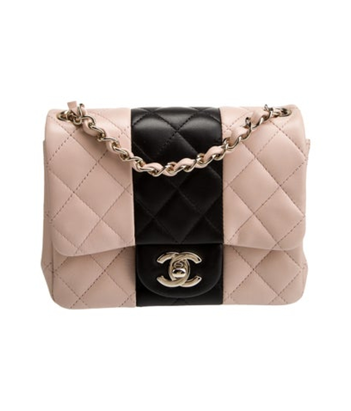Chanel 2022 Bi Stripe Mini Square Flap Bag