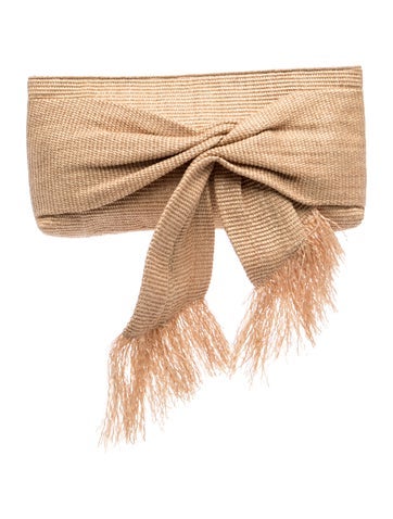 Cult Gaia Straw Clutch