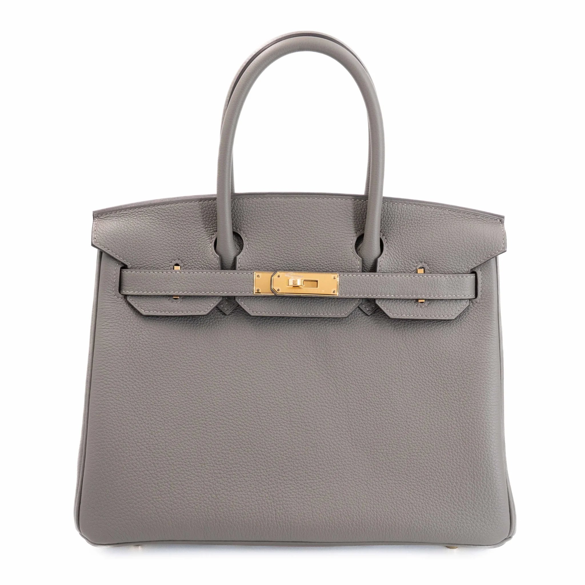 Hermes Unused ( Rank NS ) HERMÈS Birkin 30 Gris Meyer (0L) Togo Gold hardware B (2023)