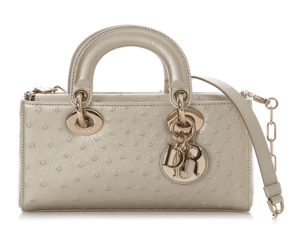 Dior Dior Champagne Gold Ostrich Lady D-Joy