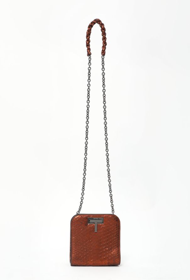 Tom Ford T Lock Mini Python Bag