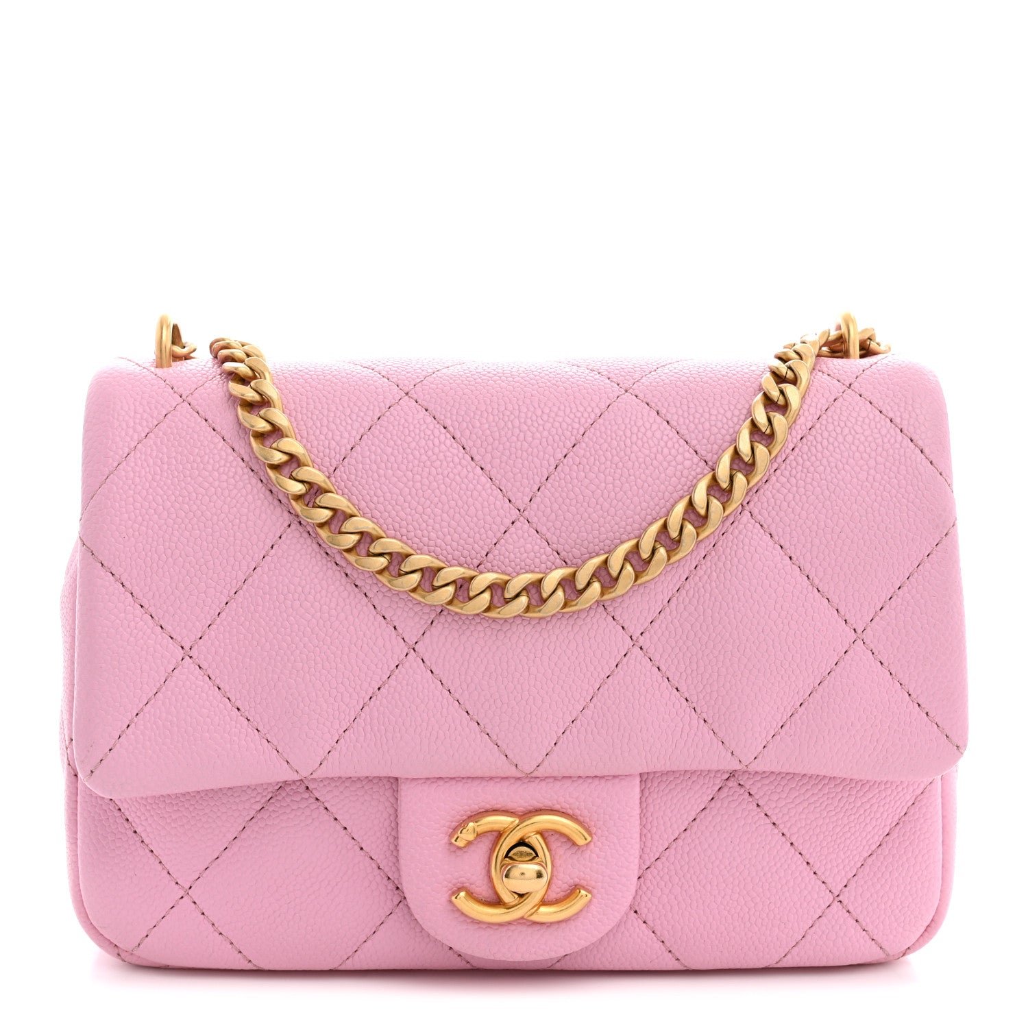 Chanel Caviar Quilted Mini Rectangular Sweetheart Flap Lilac