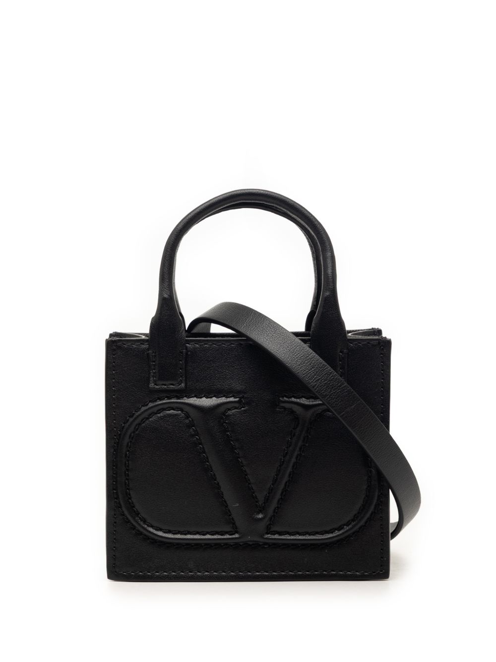 2010-2026 Mini Leather VLogo Walk Tote satchel
