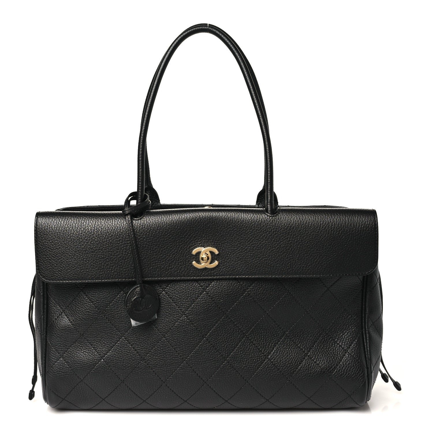 Chanel Grained Calfskin Stitched Urban Essentials Shopping Bag Black
