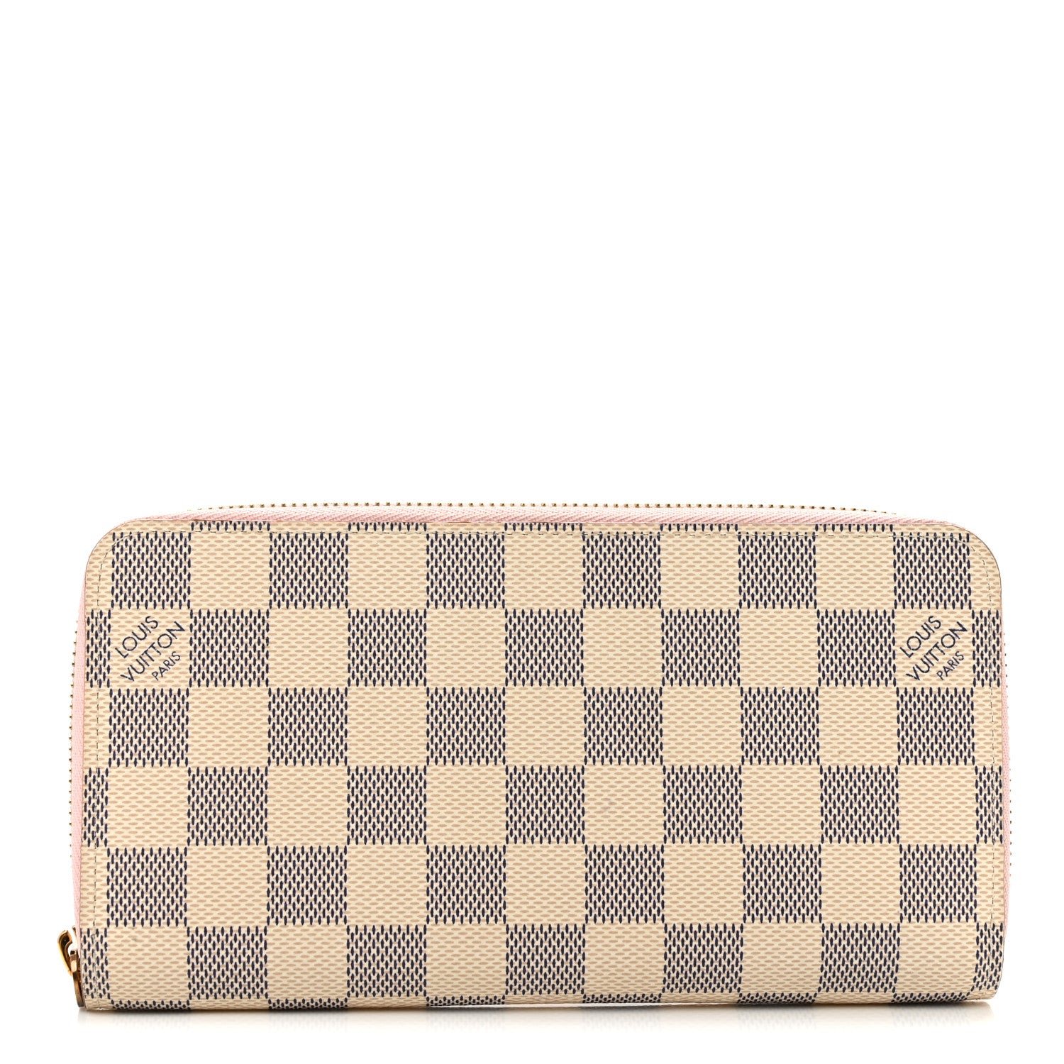 Louis Vuitton Damier Azur Zippy Wallet Rose Ballerine