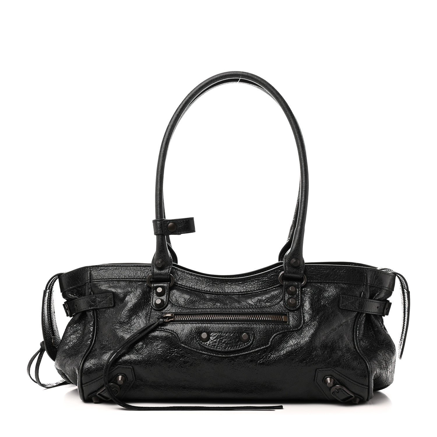 Balenciaga Agneau Arena Classic Hardware East West Le City Black