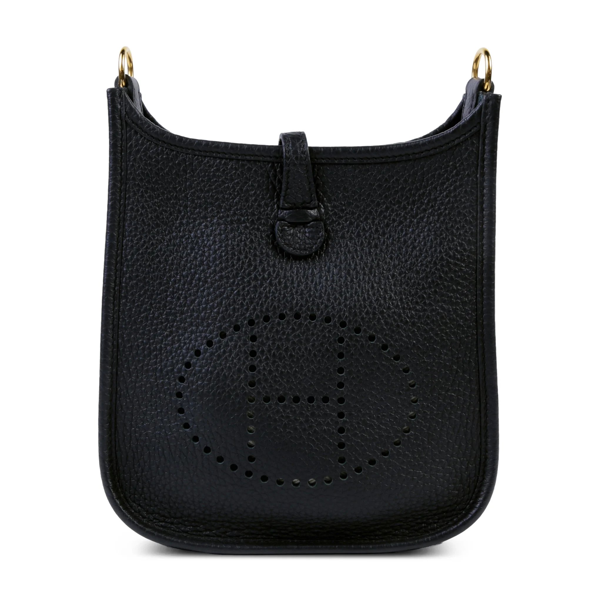 Very Good ( Rank A) HERMÈS Mini Evelyne 16 Amazone 112cm Noir (89) Clemence Gold hardware W (2024)