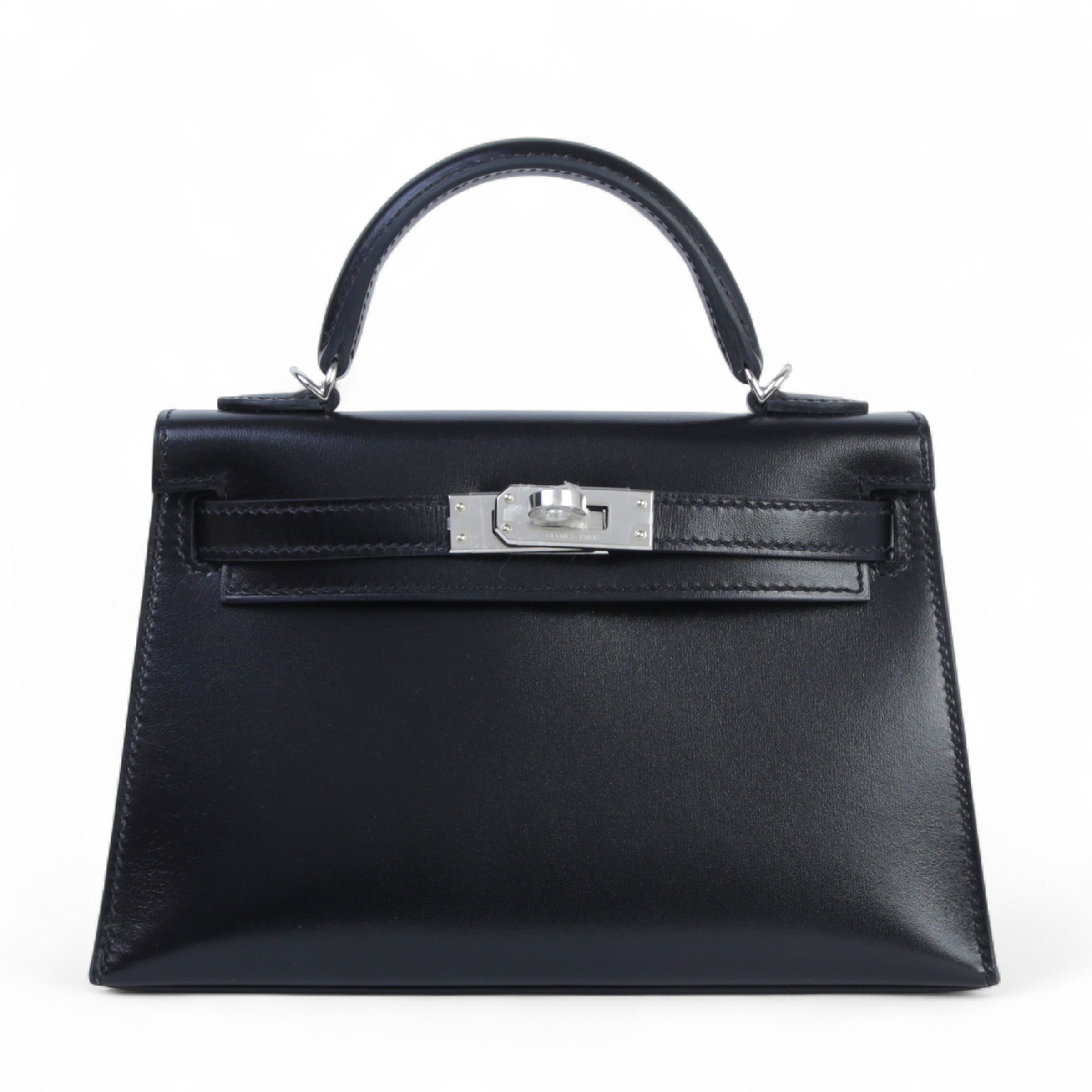 Hermes Unused ( Rank NS ) HERMÈS Mini Kelly II Noir (89) Box-calf Palladium hardware K (2025)
