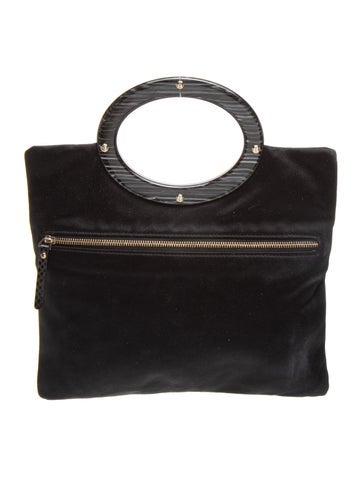 Suede Top Handle Bag