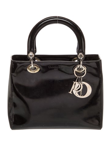 Patent Leather Lady Dior Medium Vintage