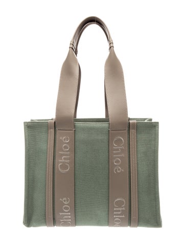 Chloe Canvas Woody Tote Medium