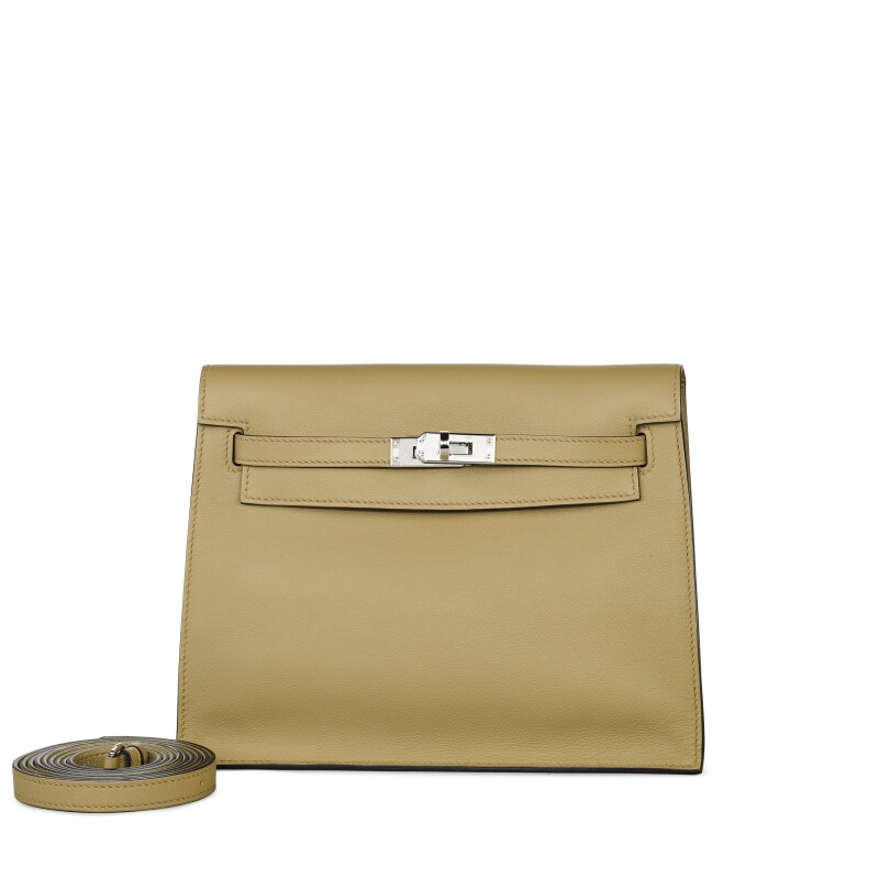 Hermes Beige Marfa Swift Kelly Danse II Palladium Hardware, 2024