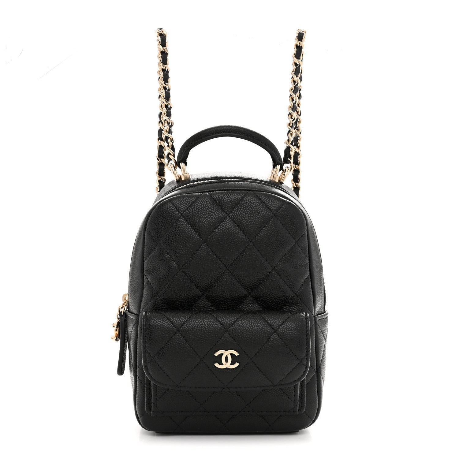 Chanel Caviar Quilted CC Mini Classic Backpack Black