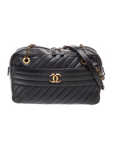 Diagonal Quilted Camera Bag