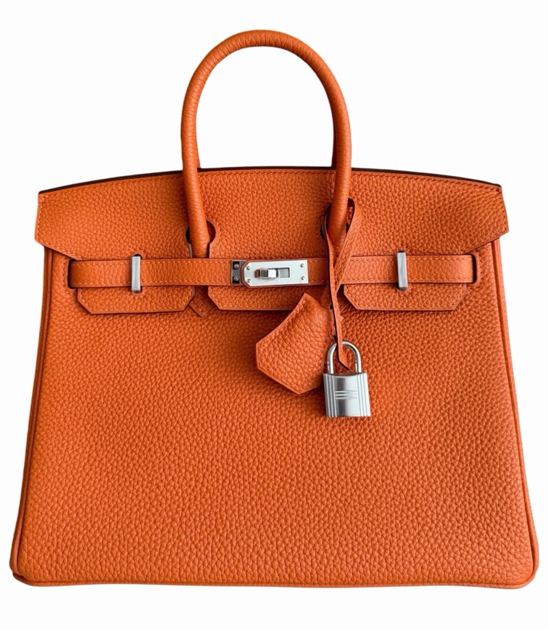 Orange Togo Birkin 25 Palladium Hardware, 2026