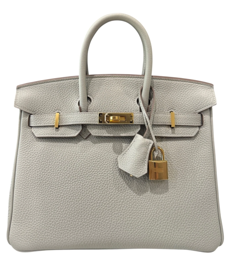 Hermes Gris Perle Togo Birkin 25 Gold Hardware, 2021