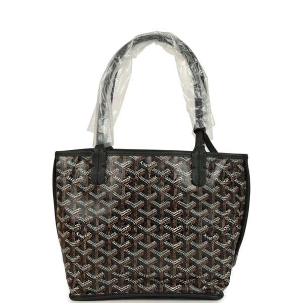 Goyard Goyard Goyardine Anjou Black Mini Bag Palladium Hardware