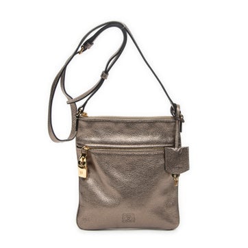 Leather Flat Zip Crossbody
