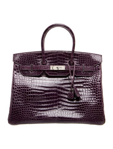 Hermes 2010 Shiny Porosus Crocodile Birkin 35