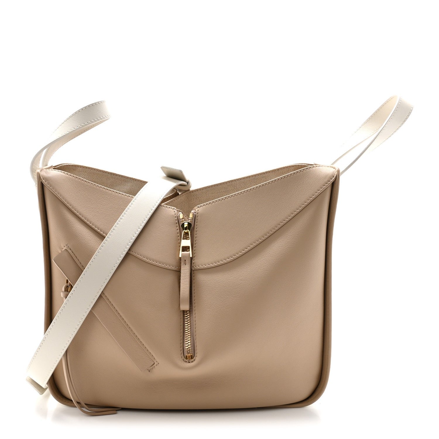 Loewe Calfskin Small Hammock Shoulder Bag Sand White