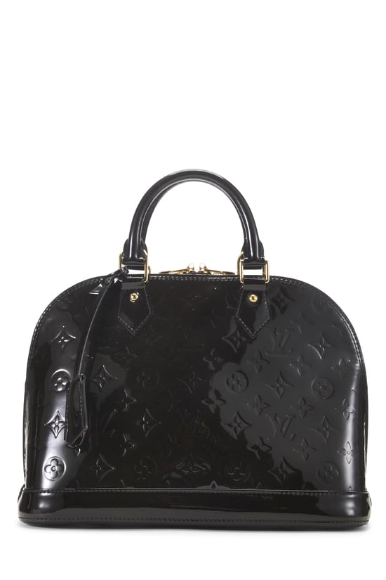 Black Monogram Vernis Alma PM