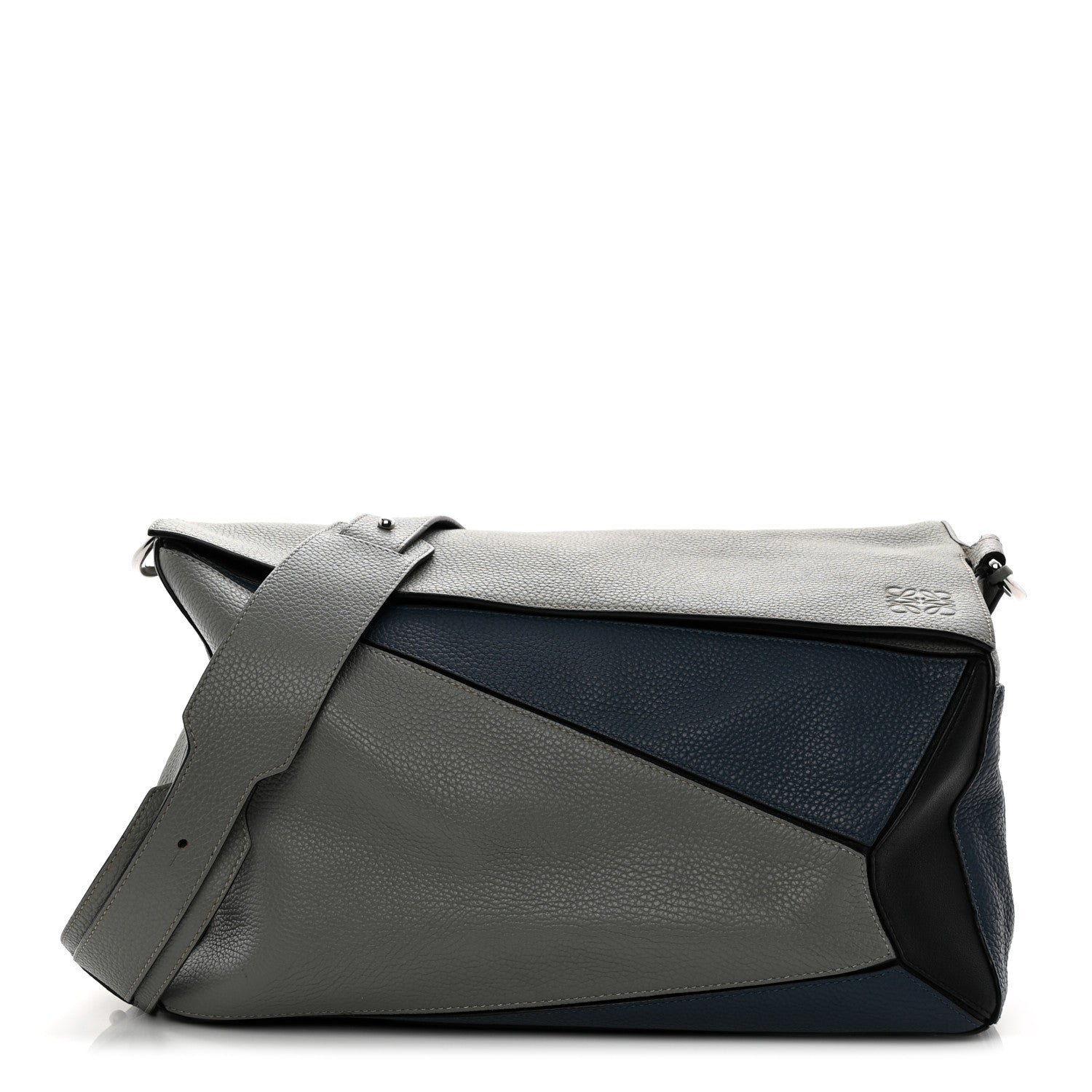 Loewe Calfskin Puzzle Bag XL Grey Blue