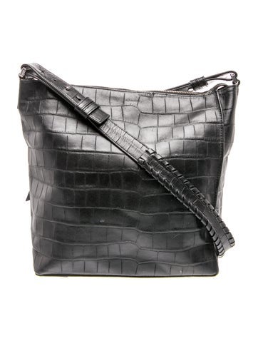 Embossed Leather Crossbody Bag