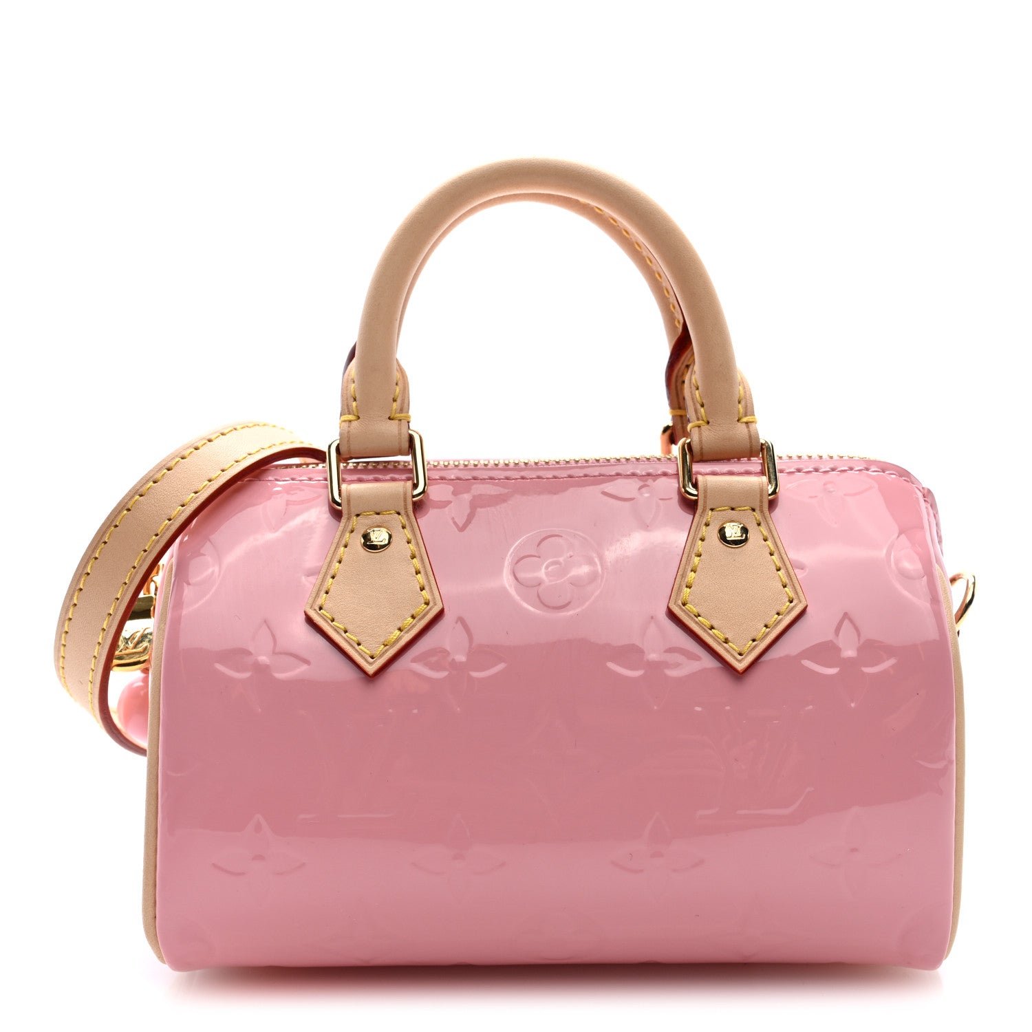 Louis Vuitton Vernis Monogram Nano Speedy Mochi Pink
