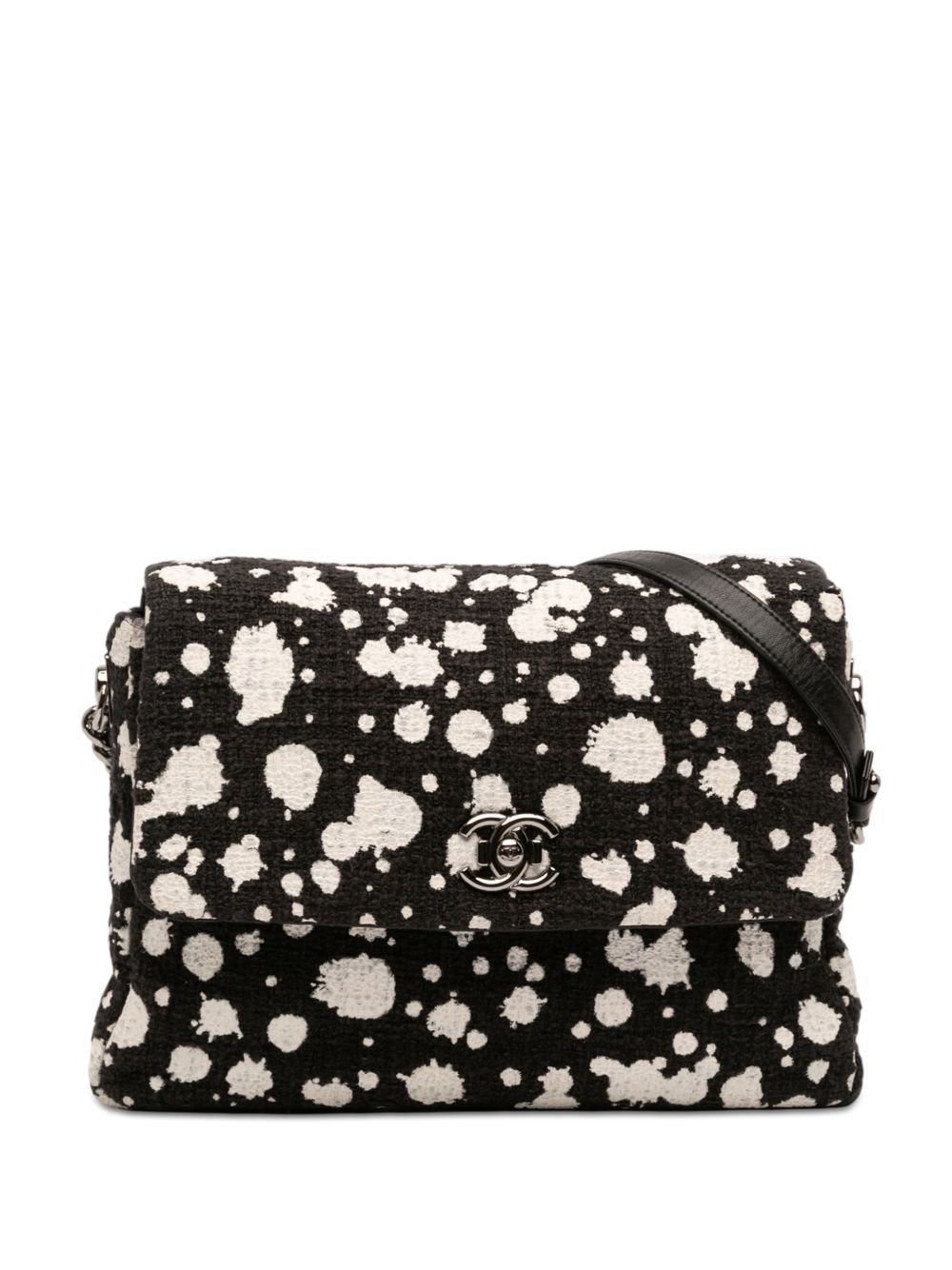 2015-2016 CC Tweed Paint Splatter Flap crossbody bag
