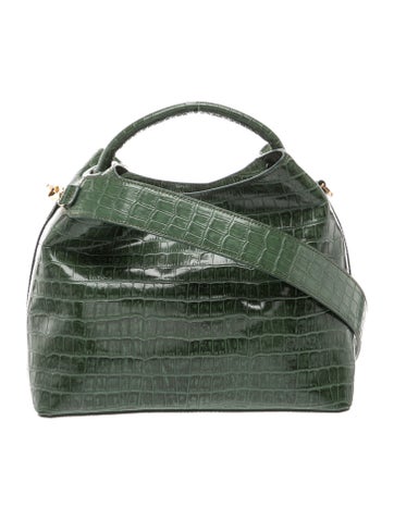 Embossed Leather Top Handle Bag