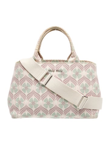 Miu Miu Canvas Shoulder Bag
