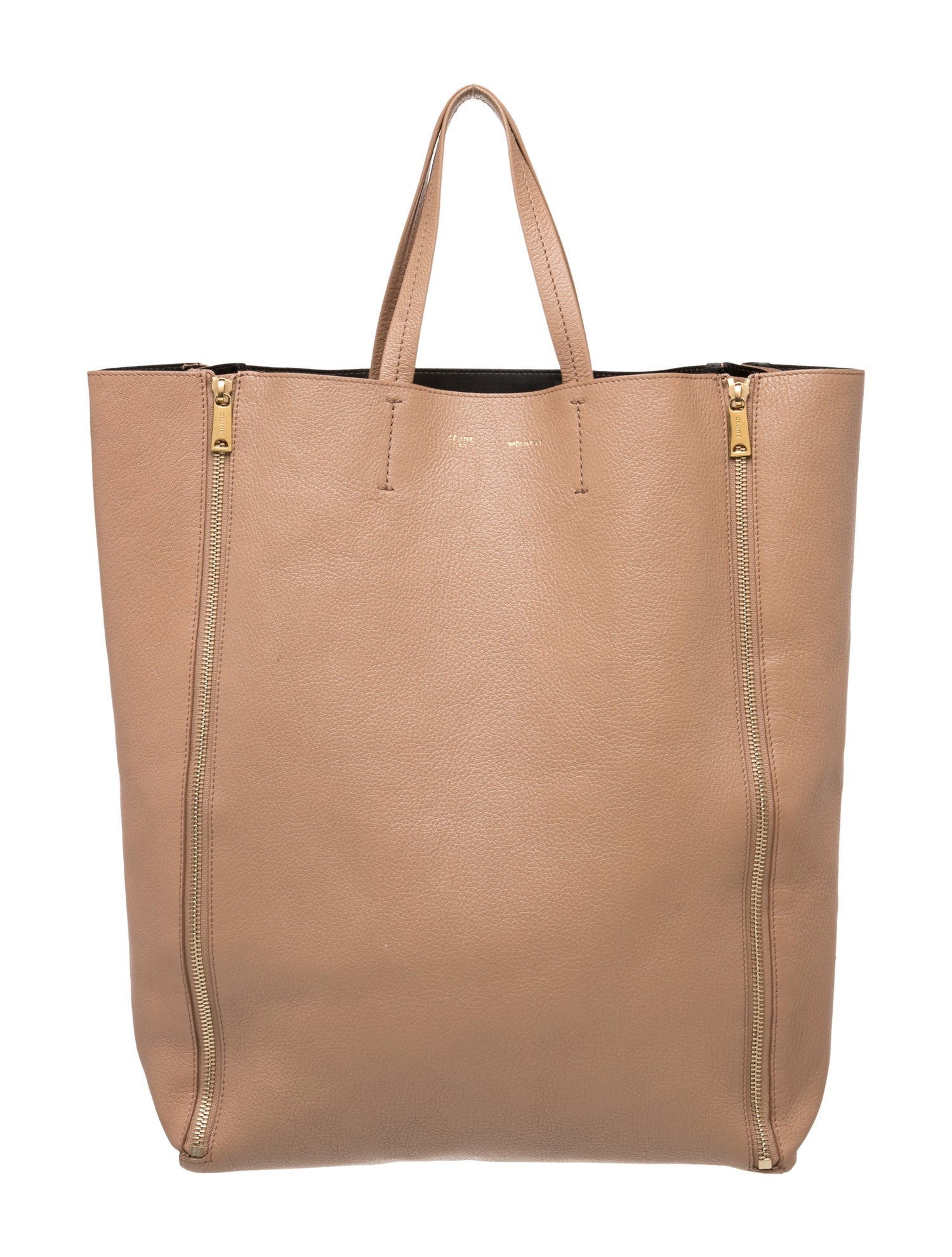 Leather Vertical Gusset Cabas Vertical