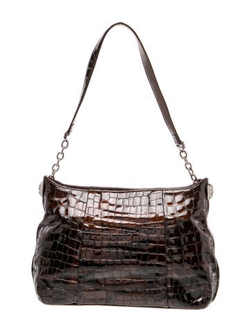 Embossed Leather Shoulder Bag