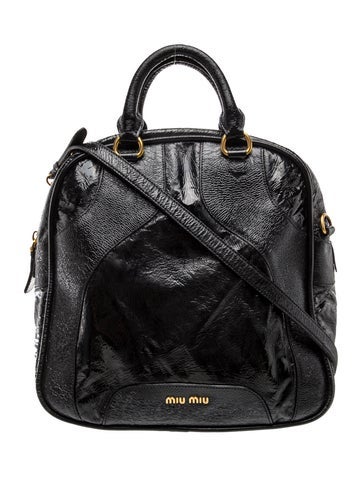 Patent Leather Top Handle Bag