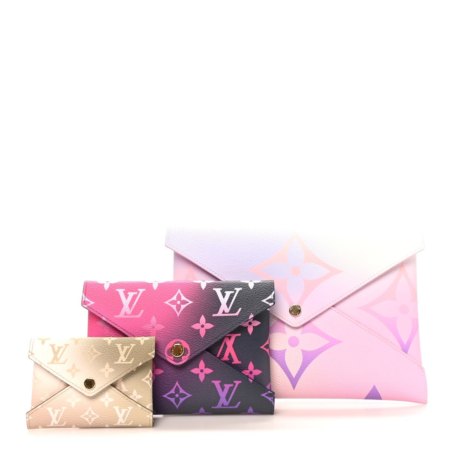 Louis Vuitton Monogram Giant Spring in the City Kirigami Pochette Set Sunrise Pastel Midnight Fuchsia Sunset Kaki