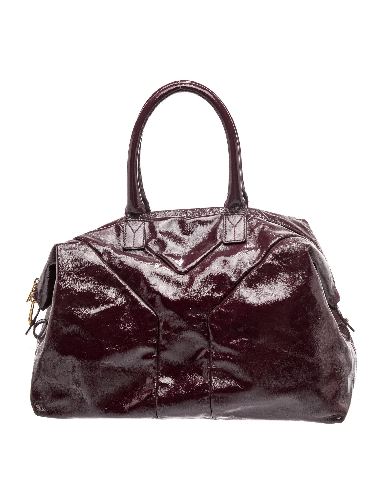 Patent Leather Top Handle Bag
