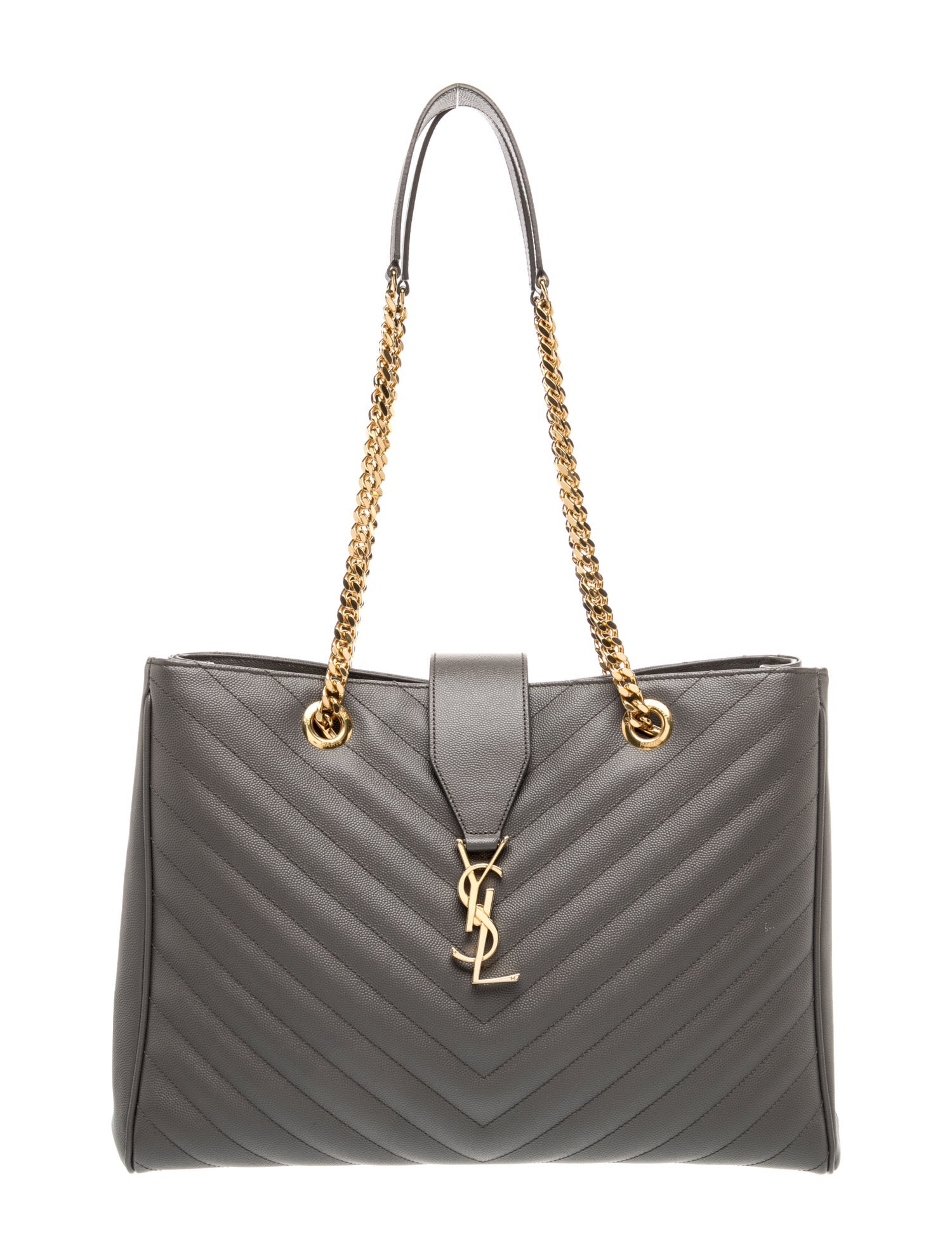 Saint Laurent Leather Classic Monogram Matelasse Shopping