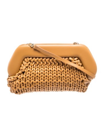 Themoire Leather Clutch